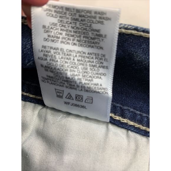 Wallflower Denim Shorts Junior 5 Blue Jean 2.5" Inseam Roll Up Flap Back Pockets - Picture 5 of 9